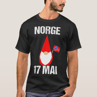 Syttende Mai Noorse vlag 17 Mai Tomte Gn T-shirt