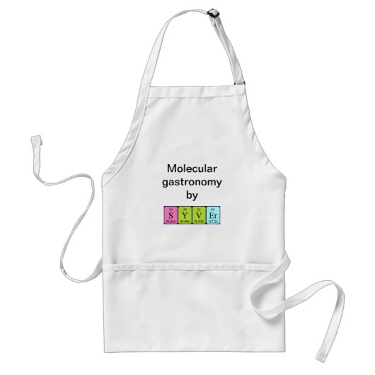 Syver periodieke table name apron standaard schort (Voorkant)
