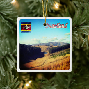 SZ003 SWAZILAND Landschap, Afrika, Keramisch Ornament