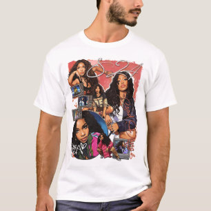 SZA – R&B Zangeres & Muziek Icoon Collage Kunstwer T-shirt