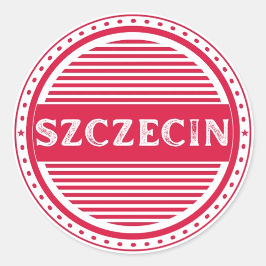 Szczecin City Pride Embleem – Poolse identiteit Ronde Sticker (Voorkant)