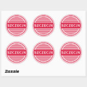 Szczecin City Pride Embleem – Poolse identiteit Ronde Sticker (Vel)