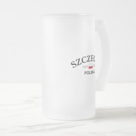 Szczecin Polska (Poland) Polish Coordinates Matglas Bierpul (Voorkant rechts)