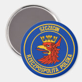 Szczecin Round Emblem Magneet (Voorkant / Achterkant)