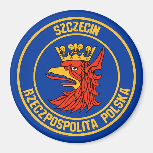 Szczecin Round Emblem Magneet (Voorkant)