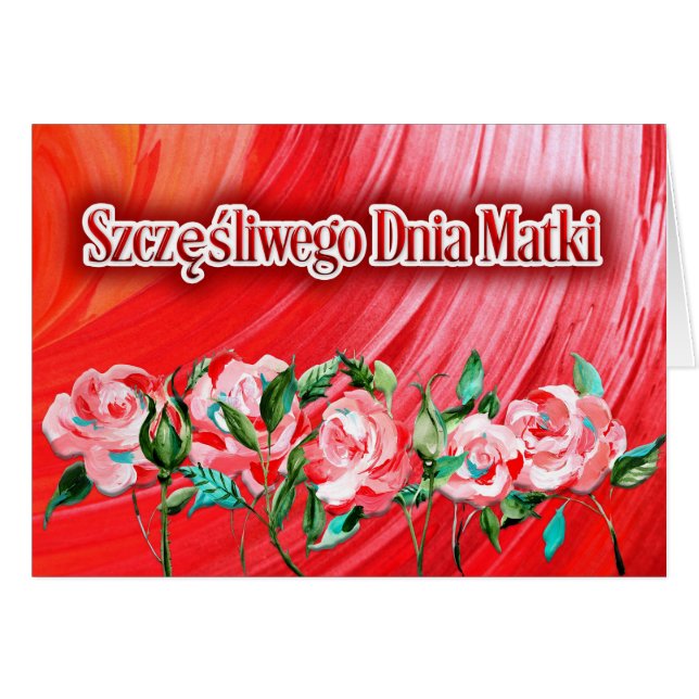 Szczęśliwego Dnia Matki - Karta (Voorkant Horizontaal)