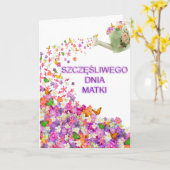Szczęśliwego Dnia Matki-Polish Moederdag Kaart (Gele Bloem)