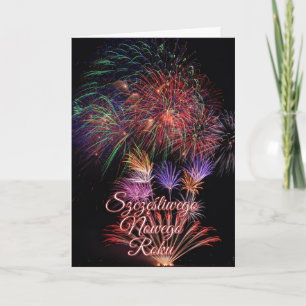 Szczęśliwego Nowego Roku of Gelukkig Nieuwjaar Feestdagen Kaart