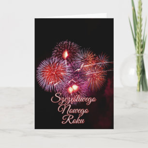 Szczęśliwego Nowego Roku of Gelukkig Nieuwjaar Feestdagen Kaart