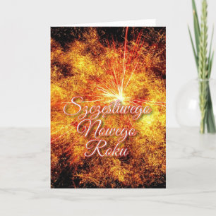 Szczęśliwego Nowego Roku of Gelukkig Nieuwjaar Feestdagen Kaart