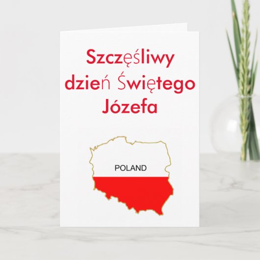 Szczęśliwy dzień Świętego Józefa Feestdagen Kaart (Voorkant)