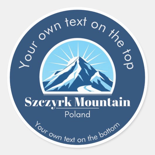Szczyrk Mountain Polen skivakantie Ronde Sticker (Voorkant)