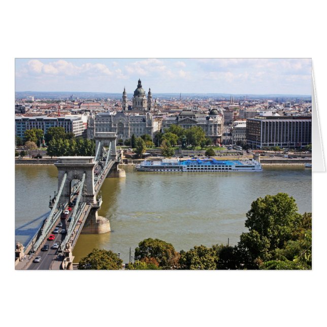 Szechenyi Chain Bridge, Boedapest, Hongarije (Voorkant Horizontaal)