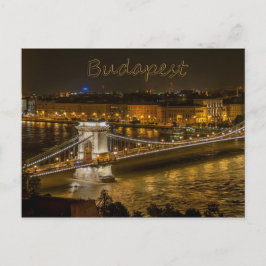 Szechenyi Chain Bridge, Boedapest, Hongarije Brief Briefkaart