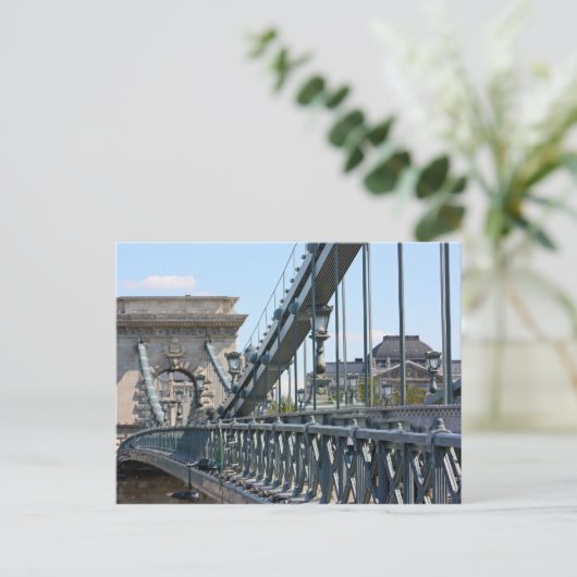 Szechenyi Chain Bridge, Boedapest, Hongarije Briefkaart (Staand voorkant)