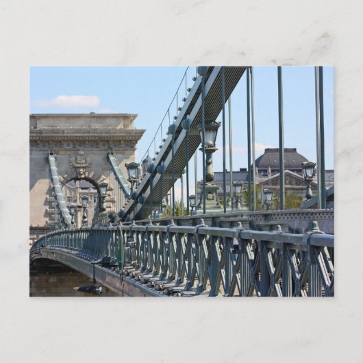 Szechenyi Chain Bridge, Boedapest, Hongarije Briefkaart (Voorkant)