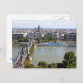Szechenyi Chain Bridge, Boedapest, Hongarije Briefkaart (Voorkant / Achterkant)
