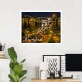 Szechenyi Chain Bridge Budapest, Hongarije Poster (Thuiskantoor)