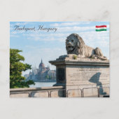Szechenyi Chain Bridge en parlement van Boedapest Briefkaart (Voorkant)