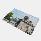 Szechenyi Chain Bridge en parlement van Boedapest Deurmat (Schuin)