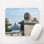 Szechenyi Chain Bridge en parlement van Boedapest Muismat (Met muis)