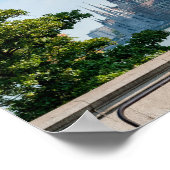 Szechenyi Chain Bridge en parlement van Boedapest Poster (Hoek)