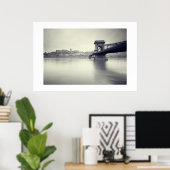 Szechenyi chain Bridge en Royal Palace Poster (Thuiskantoor)