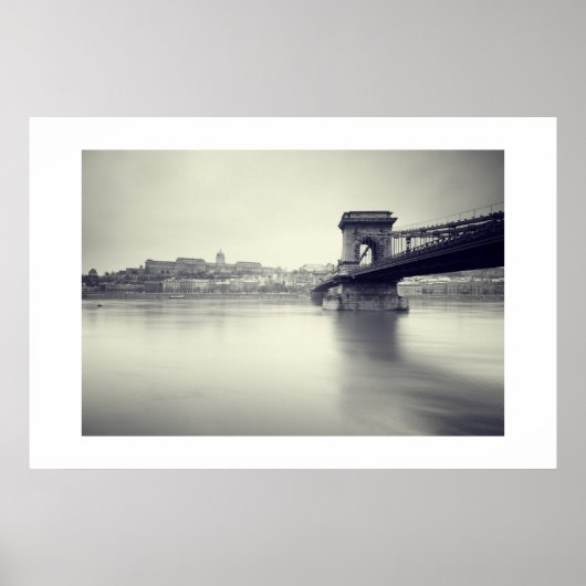 Szechenyi chain Bridge en Royal Palace Poster (Voorkant)