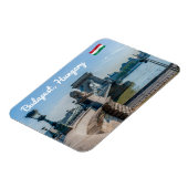 Szechenyi chain Bridge in Boedapest, Hongarije Magneet (Linkerzijde)