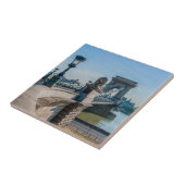 Szechenyi chain Bridge in Boedapest, Hongarije Tegeltje (Zijkant)