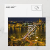 Széchenyi Kettingbrug Boedapest, Hongarije Briefkaart (Voorkant / Achterkant)