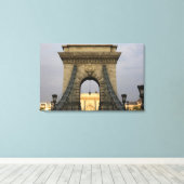 Szechenyi lanchid Szechenyi Chain Bridge), Canvas Afdruk (Insitu (Houten vloer))