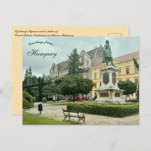 Széchenyi Square in Sopron Hungary Briefkaart (Voorkant / Achterkant)