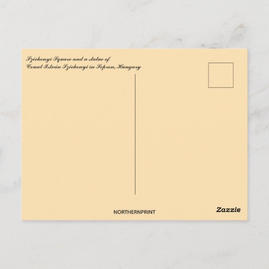 Széchenyi Square in Sopron Hungary Briefkaart (Achterkant)