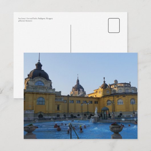 Szechenyi Thermal Baths, Budapest Briefkaart (Voorkant / Achterkant)