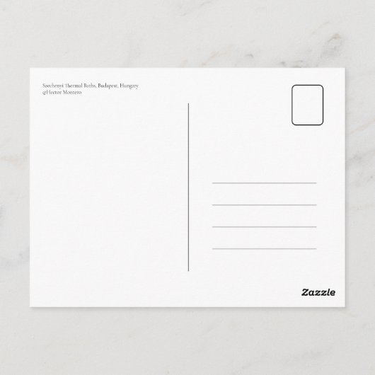 Szechenyi Thermal Baths, Budapest Briefkaart (Achterkant)
