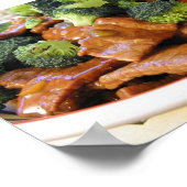 Szechwan Beef Broccoli Food Dinner Poster (Hoek)