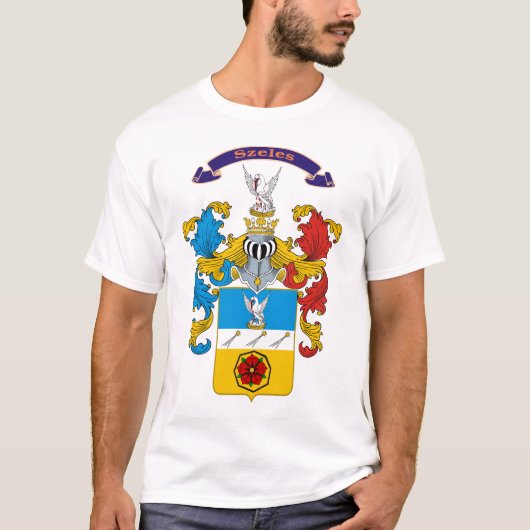 Szeles Family Hungarian Crest T shirt (Voorkant)