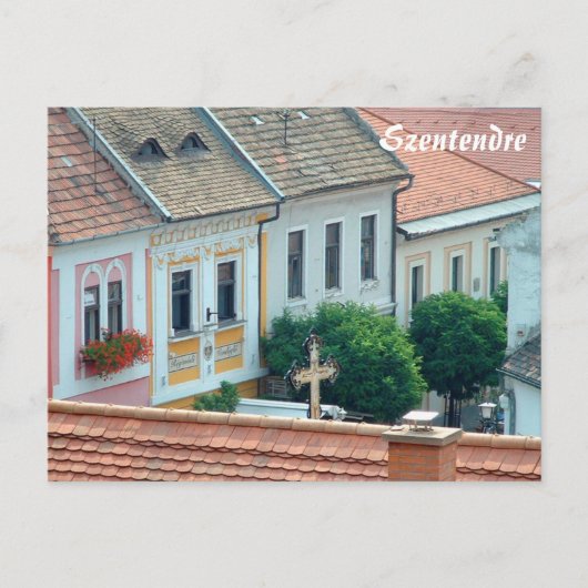 Szentendre - Hoofdplein Briefkaart (Voorkant)