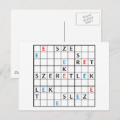 szeretlek briefkaart (Voorkant / Achterkant)