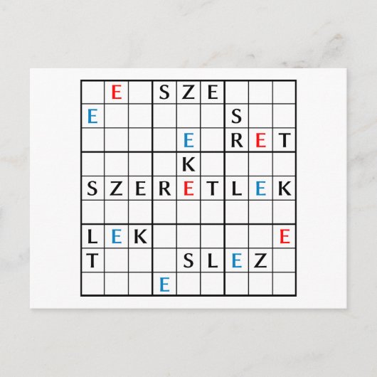 szeretlek briefkaart (Voorkant)