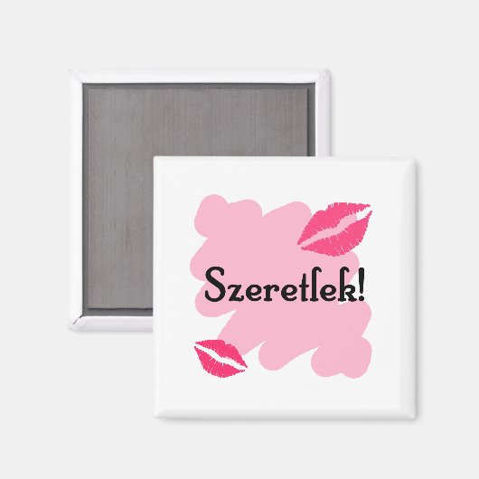 Szeretlek - Hongaars Ik hou van je Magneet (Voorkant / Achterkant)