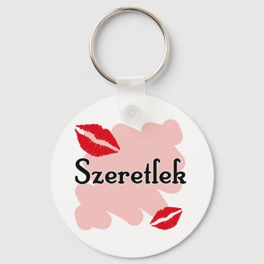 Szeretlek - Hongaars Ik hou van je Sleutelhanger (Voorkant)