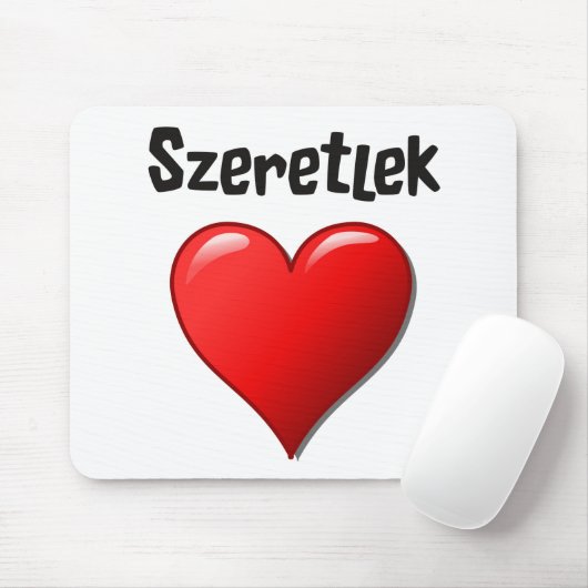 Szeretlek - Ik hou van je in het Hongaars Muismat (Met muis)