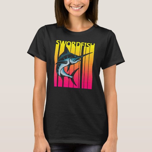 Szwaardvis Retro T-shirt (Voorkant)