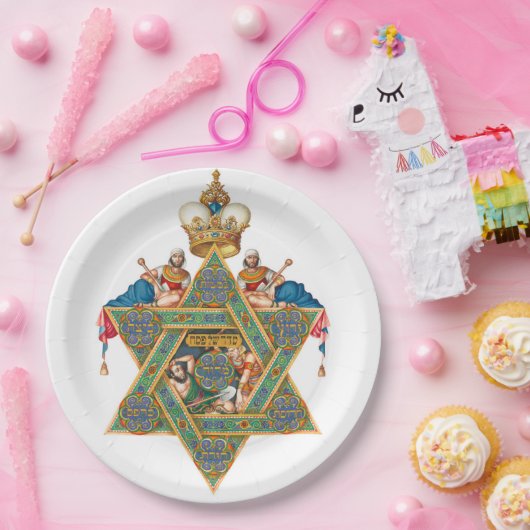 Szyk Haggadah Seder Papieren Bordje (Feest)