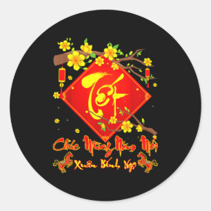 Tết 2026 Chúc Mừng Năm Mới Xuân Bính Ngọ Vietnamee Ronde Sticker