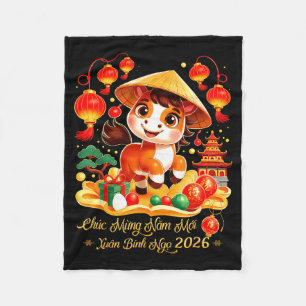 Tết Bình Ngọ 2026 Vietnamees Nieuwjaar Chuc Mung N Fleece Deken