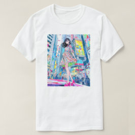 Tシャツ T-shirt｜Colorful JK 寿司娘 GenerativeAI T-shirt
