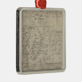 T1415S R2829E Tulare County Section Map Metalen Ornament (Rechts)